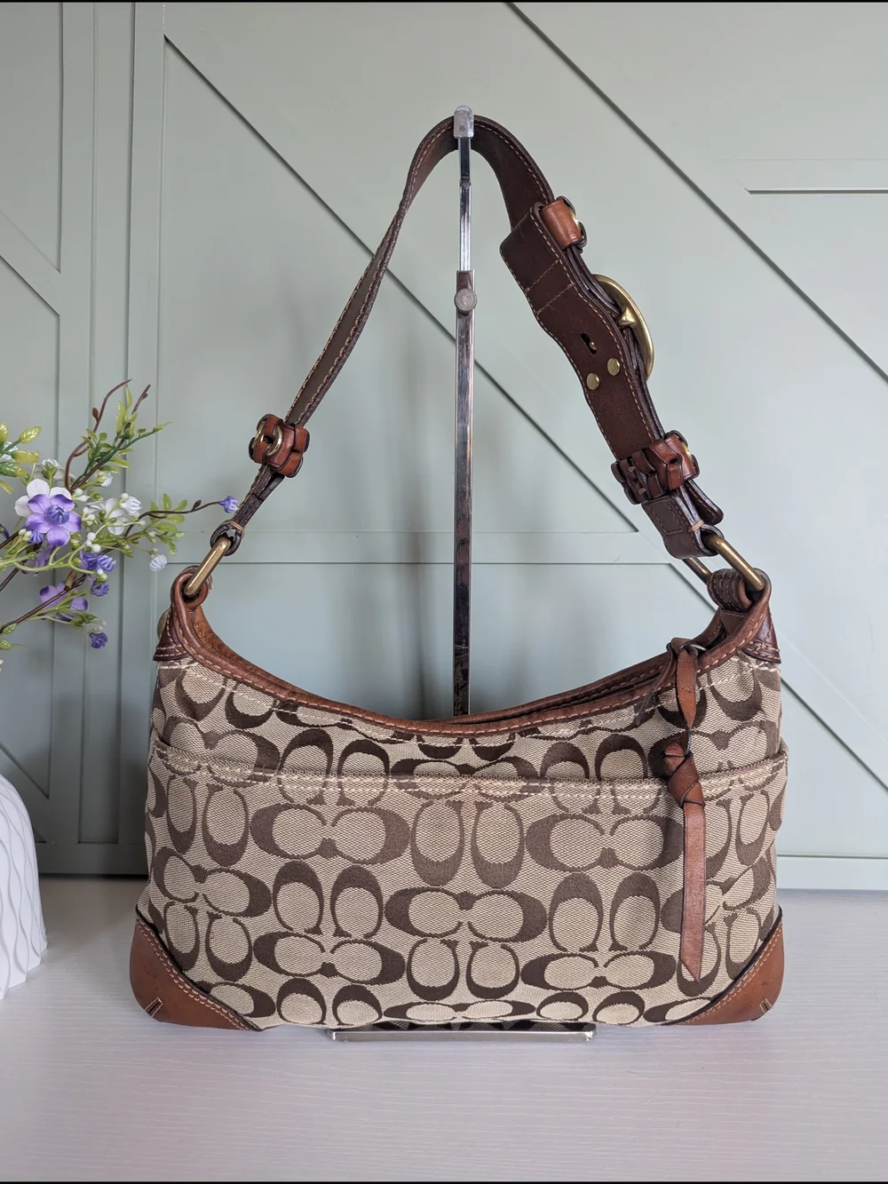 VINTAGE Coach BleeckerSignature Signature Canvas Hobo Handbag